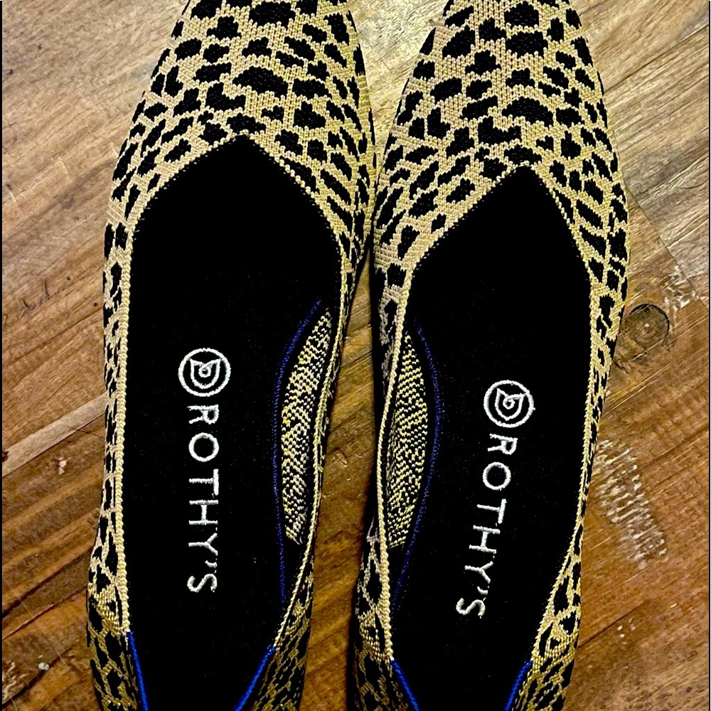 Rothy’s leopard pattern shoes